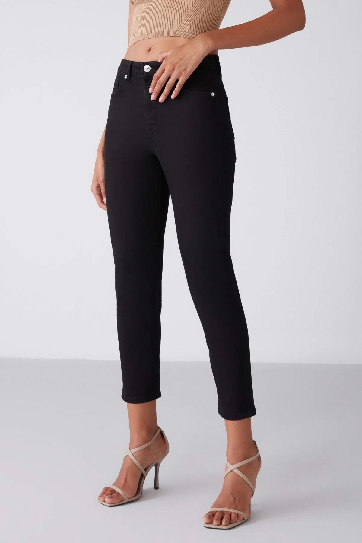 GRIMELANGE  Schwarze Skinny-Fit-Jeans von Gina mit 5 Taschen für Damen