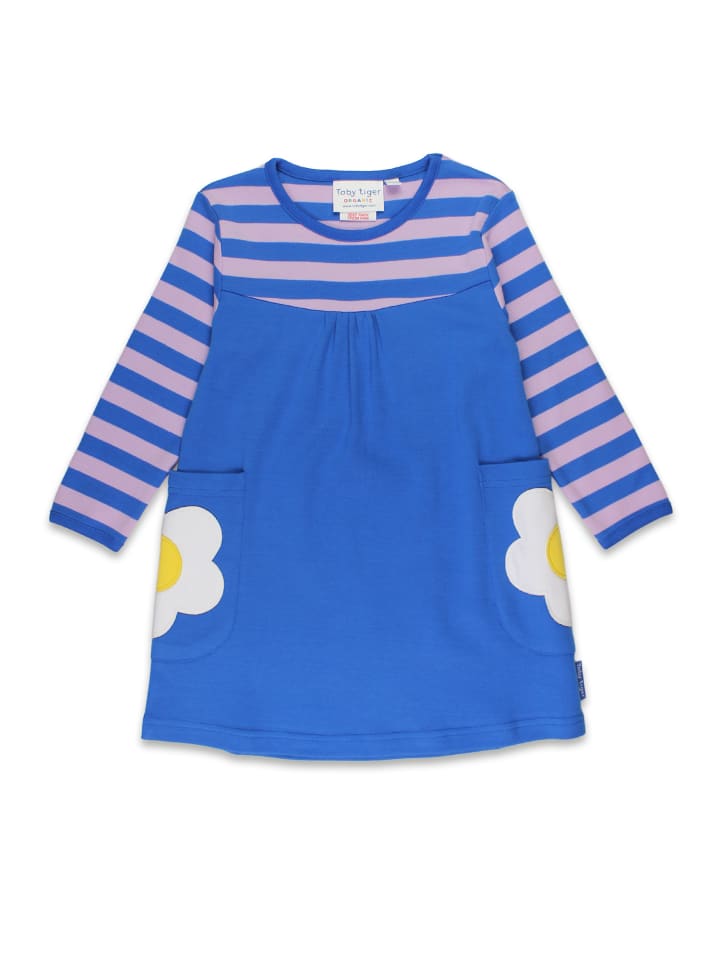 Toby Tiger Kleid mit Gänseblümchen Applikation in lila günstig kaufen