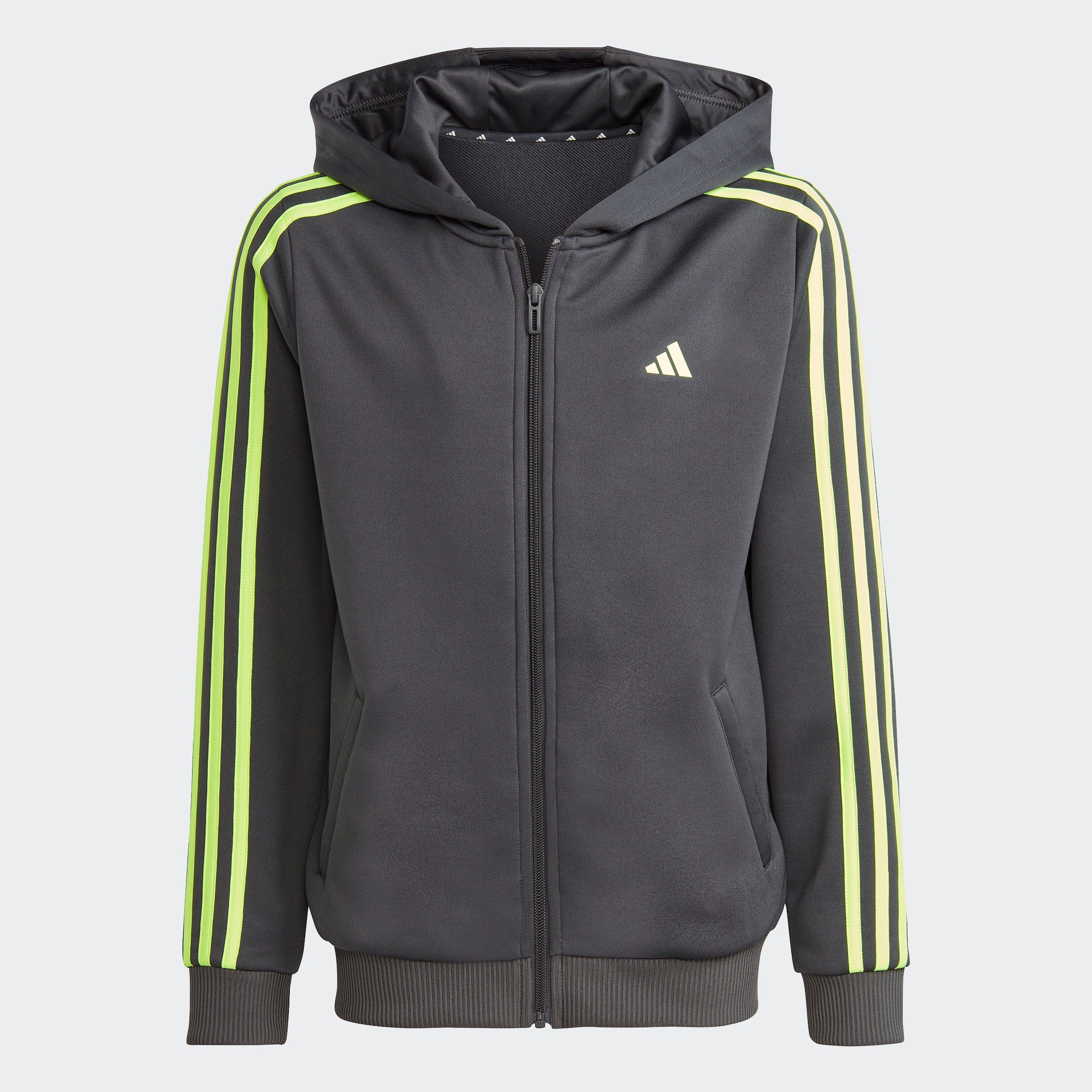 adidas Sportswear Trainingsjacke TRAIN ESSENTIALS AEROREADY 3STREIFEN REGULARFIT KAPUZENJACKE