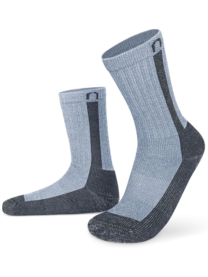 normani 2 Paar Merino Wander- und Arbeitssocken Nowra in Blau/Grau günstig kaufen