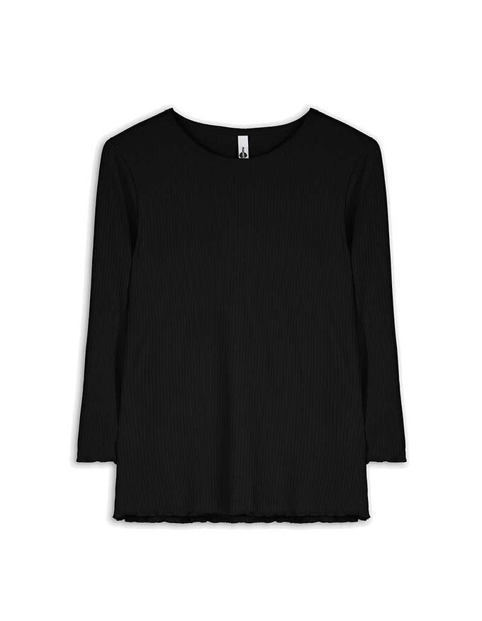 Langarmshirt - Rippenstruktur