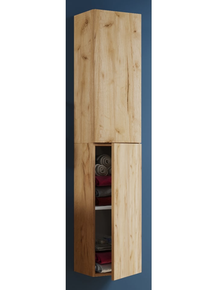 VCM  Holz Badmöbel Bad Hochschrank Badschrank Lendas in Honig-Eiche günstig kaufen onesize