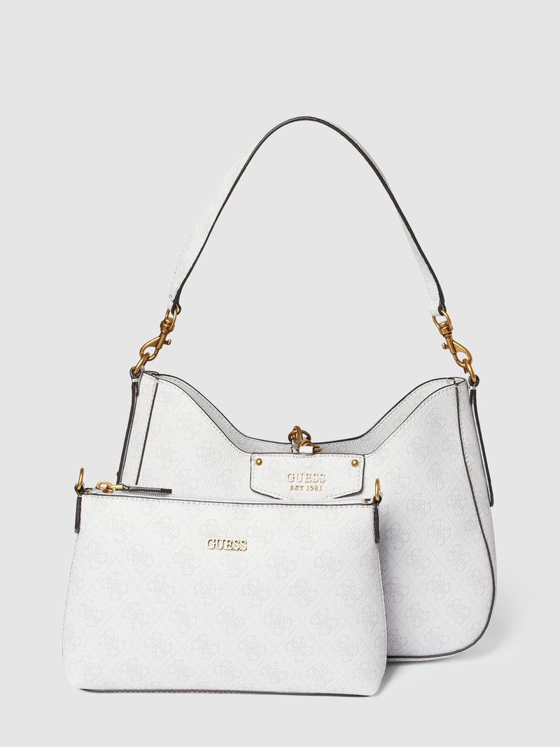 Hobo Bag mit Allover-Print Modell 'BRENTON' in graphit