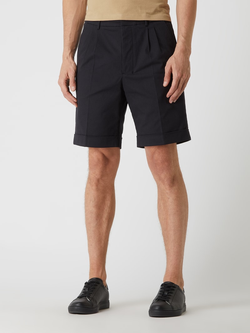 Bermudas mit Stretch-Anteil in dunkelblau