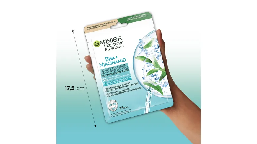 Garnier Skin Aktive Hautklar Tuchmaske Teebaumöl