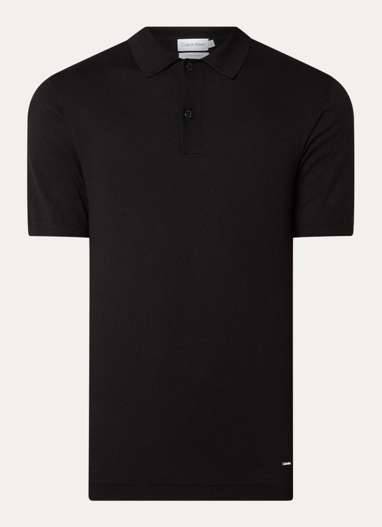 Calvin Klein fino pletena polo majica regularnog kroja od mješavine svile