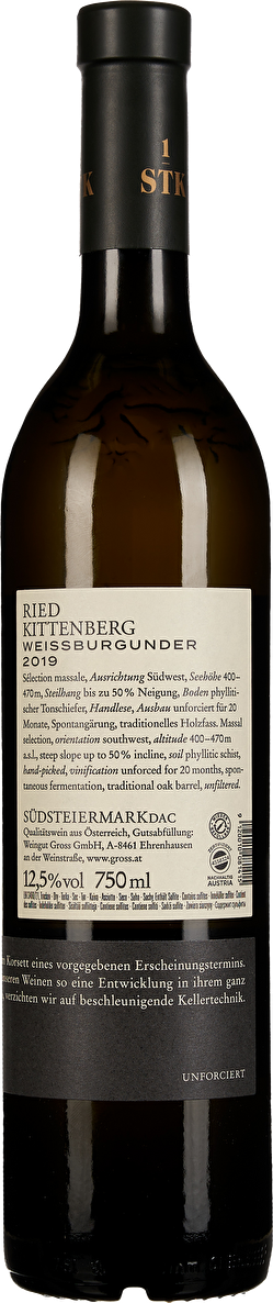 Gross Weißburgunder Ried Kittenberg Erste STK Lage 2019
