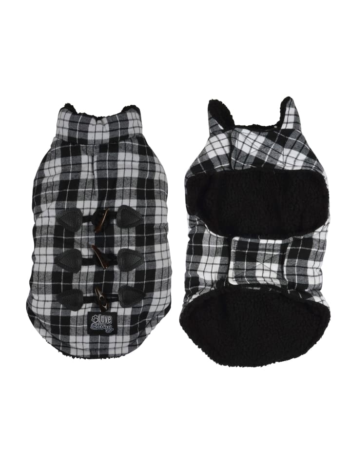 dynamic24 Hunde Mantel Teddyfleece Winterjacke in Schwarz günstig kaufen 40