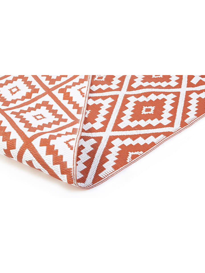 Inkazen Outdoor-Teppich in Terrakotta/ Weiß günstig kaufen