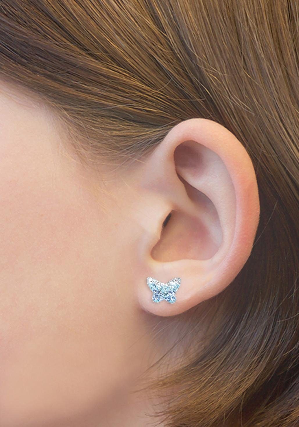 Amor Paar Ohrstecker Schmetterling, 9540761, mit Preciosa Crystal
