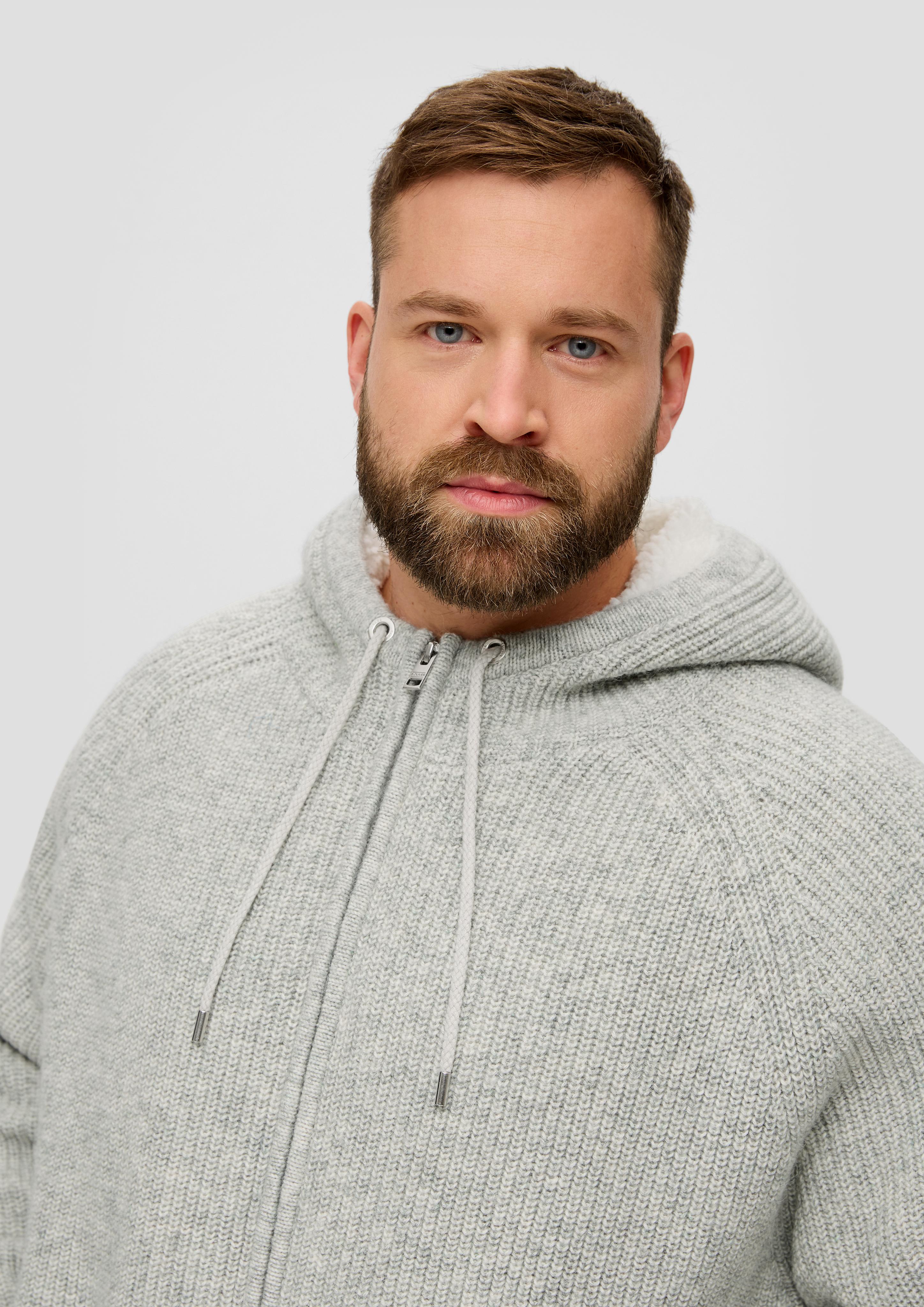 Kapuzenjacke aus Teddy-Plüsch  2143277-94X0