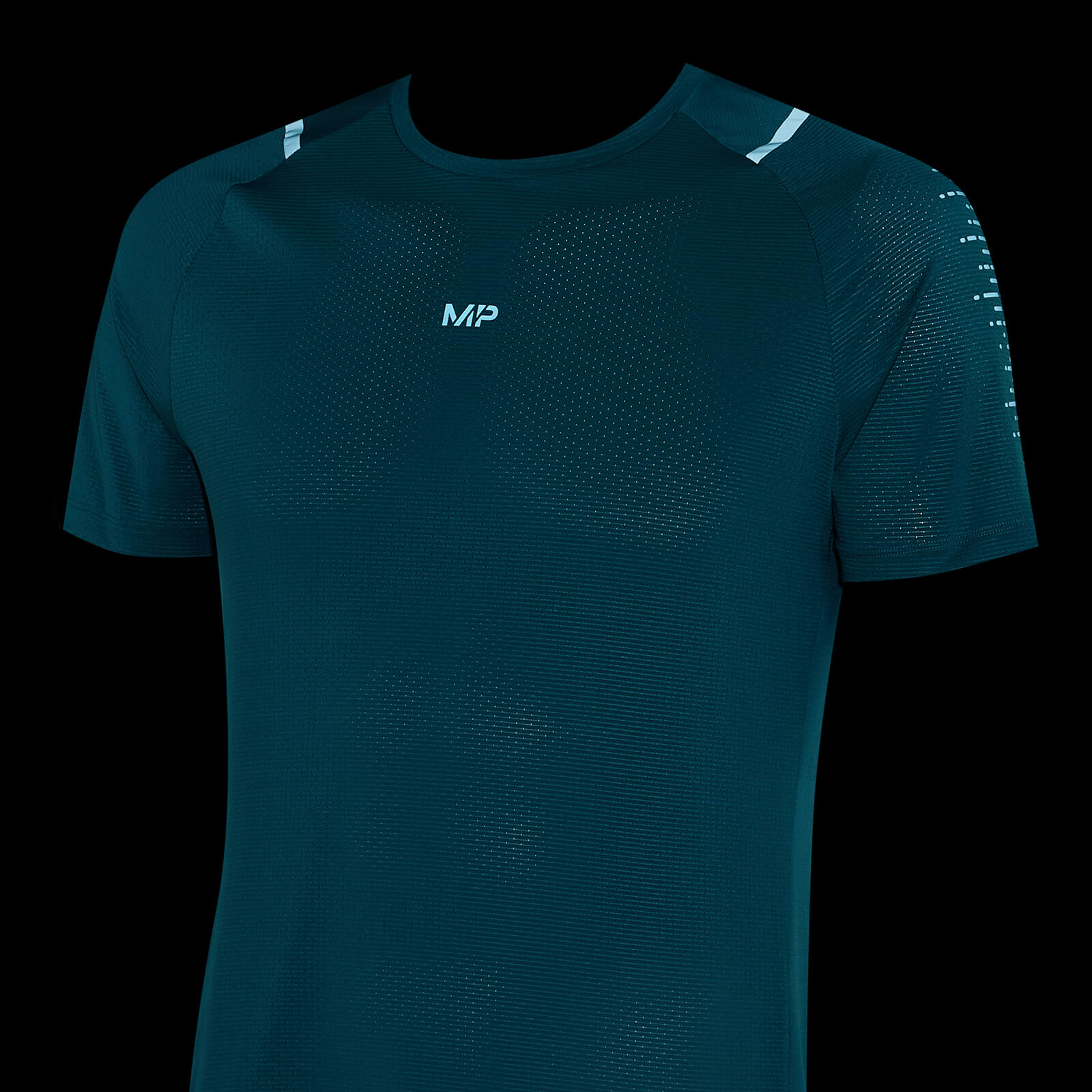 T-shirt à manches courtes MP Velocity pour hommes – Bleu sarcelle foncé