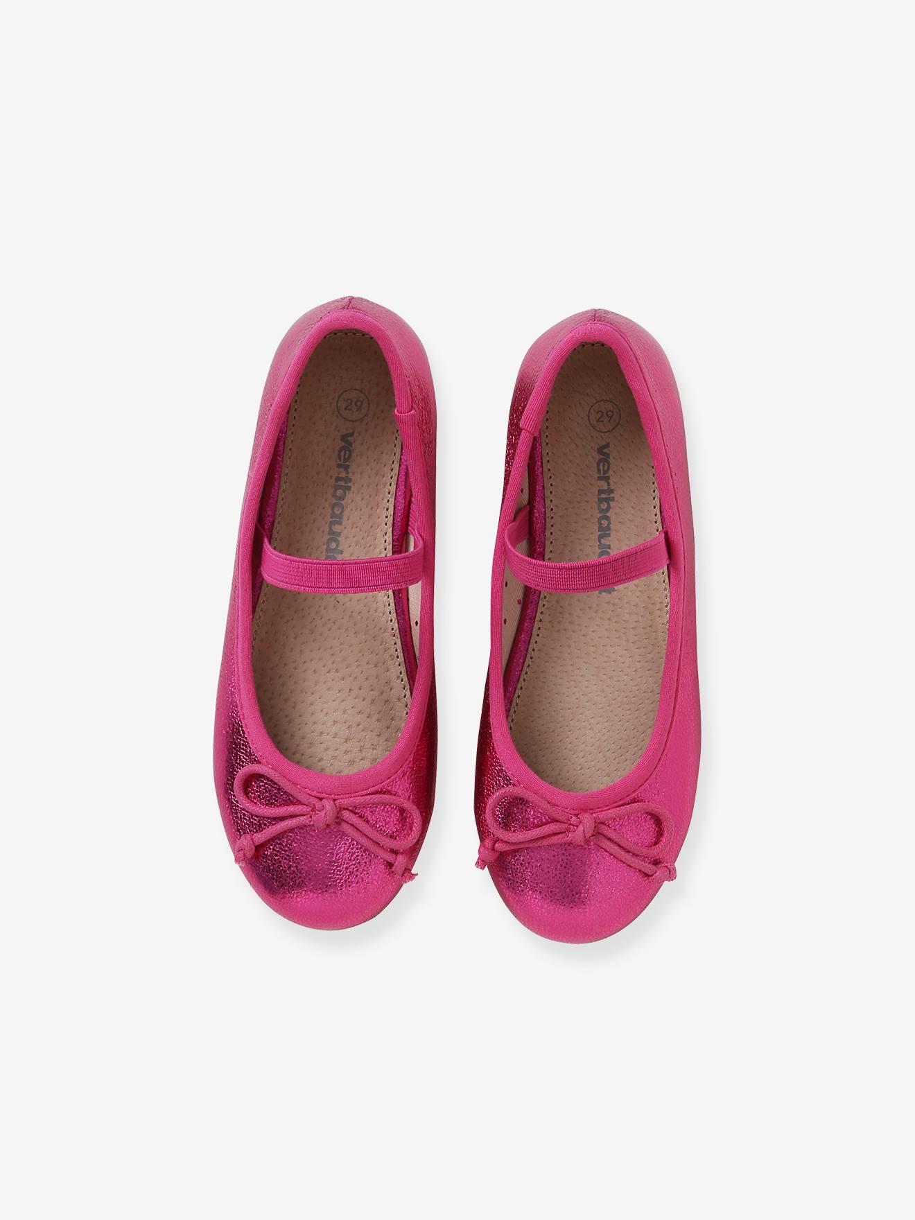 Ballerines irisées fille bleu marine métallisé