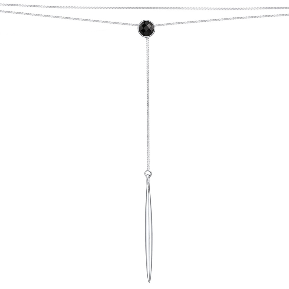 Elli Elli Collier Choker Filigrane Minimal avec des Cristaux Collier Femme - (925/1000 collier