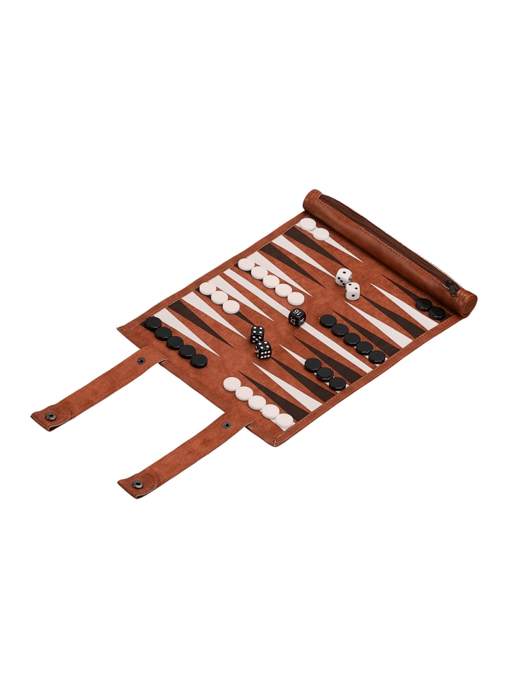 relaxdays Backgammon in Rotbraun günstig kaufen onesize