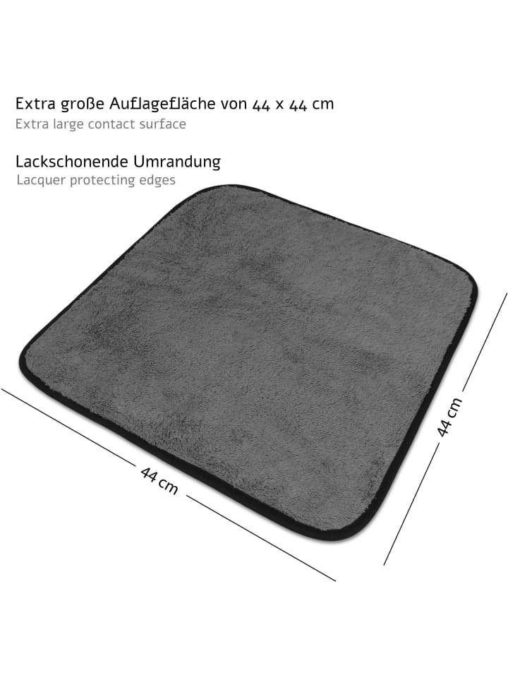 normani 6 Stück Poliertuch Superflausch-Mikrofasertuch in Grau/Schwarz günstig kaufen 44 x 44 cm