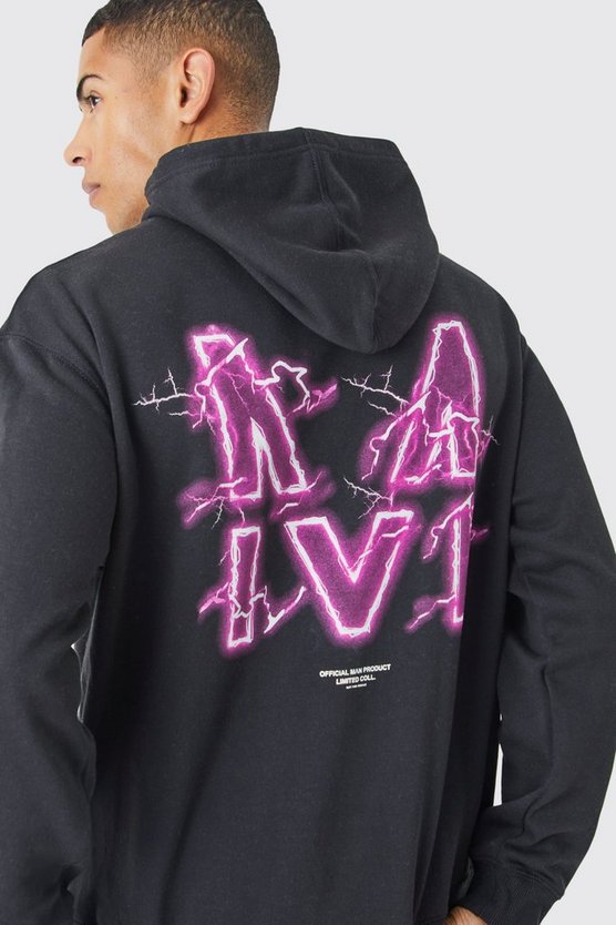 Oversize Hoodie mit M Print