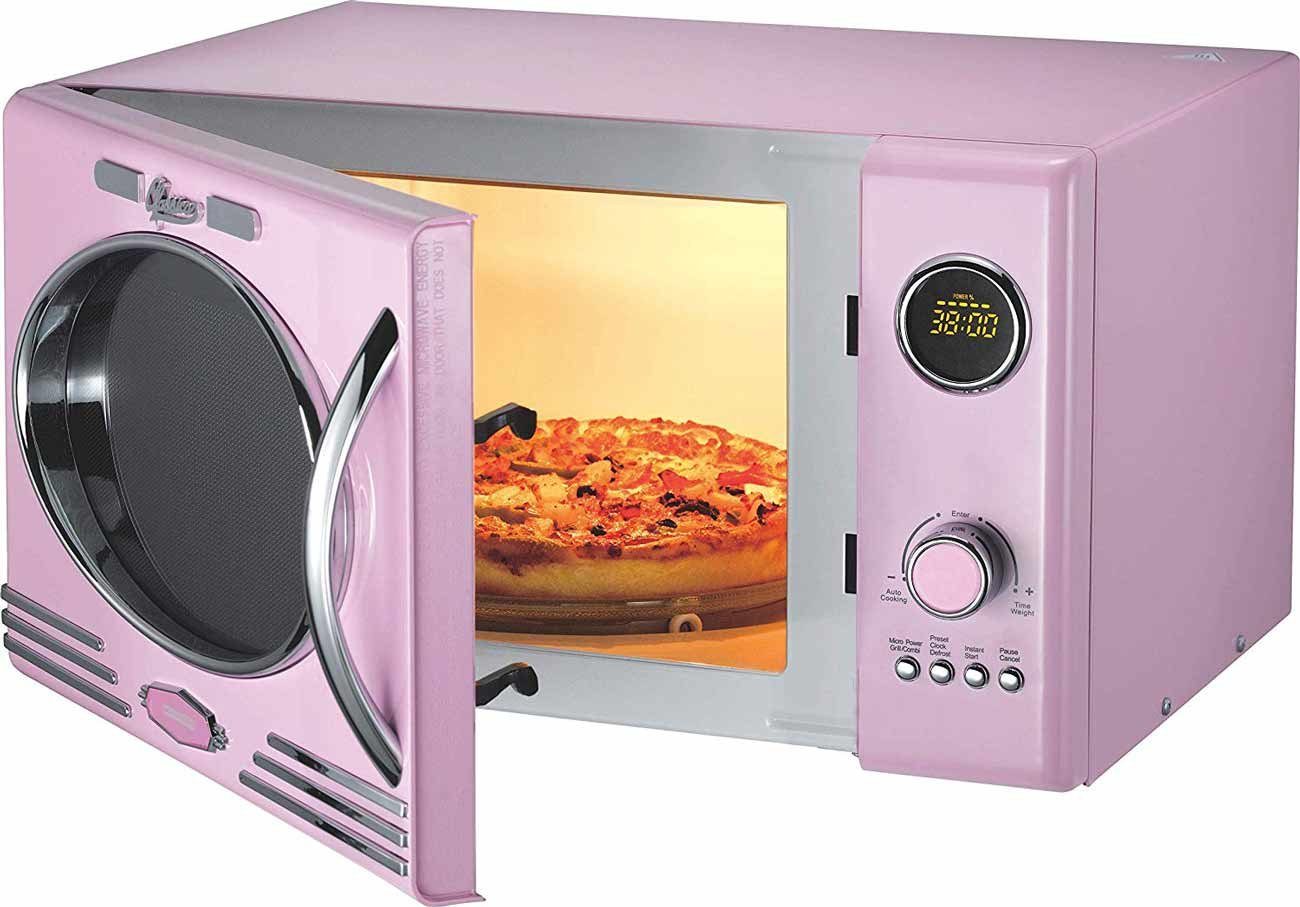MELISSA Mikrowelle 16330125 rosa im Retro Design mit Grill