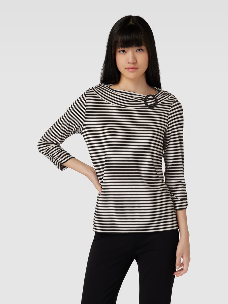 Longsleeve mit 3/4-Arm in schwarz