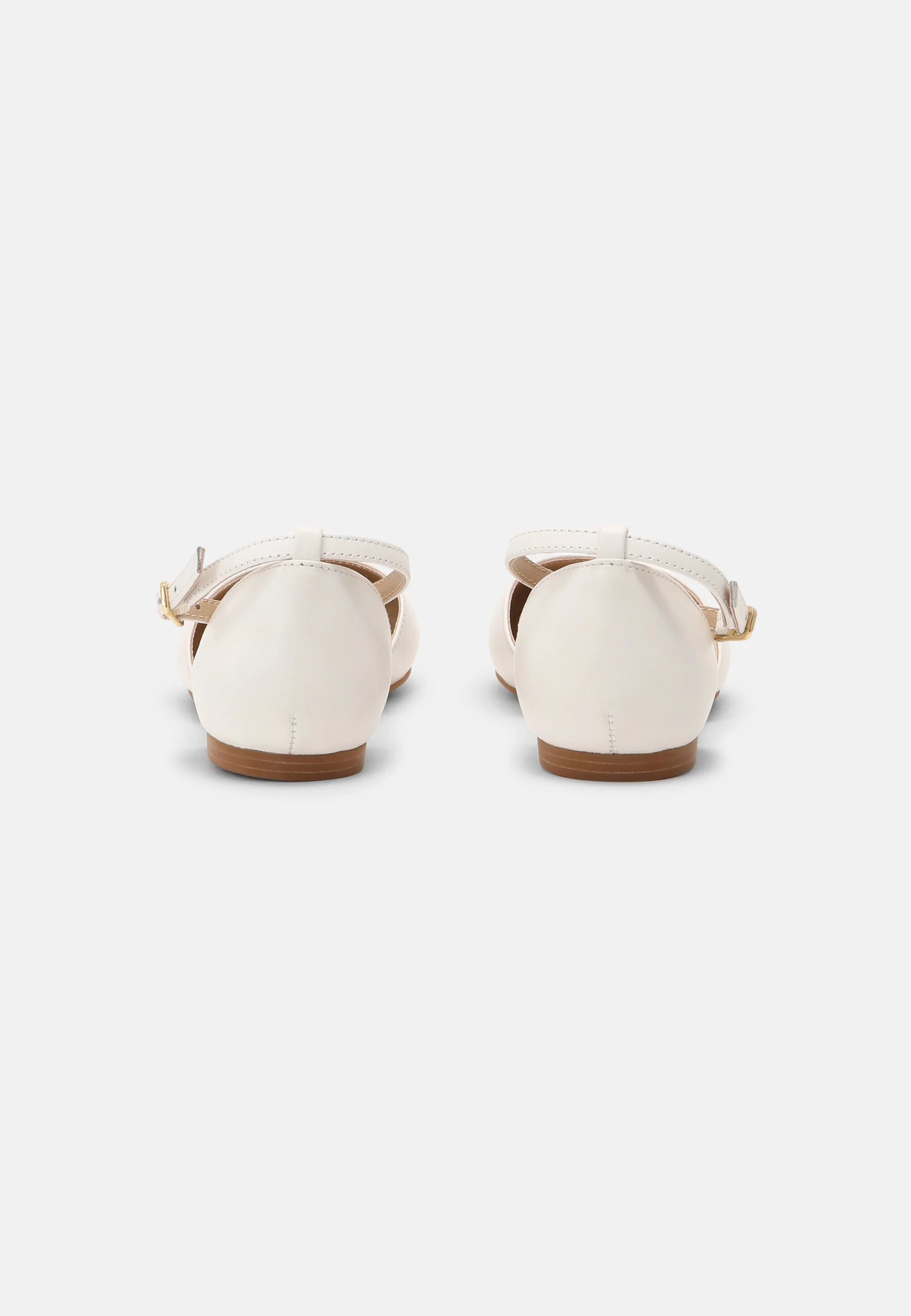 Anna Field Wide Fit LEATHER - Bailarinas con correa - Blanco