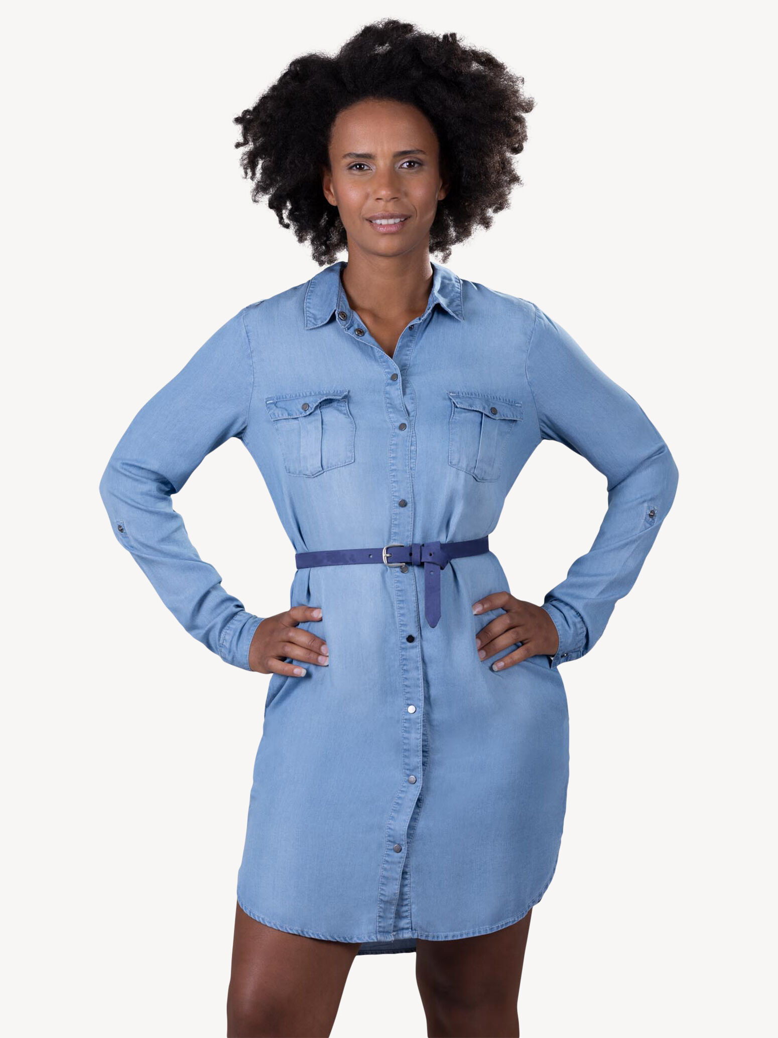 Ceinture en cuir - bleu