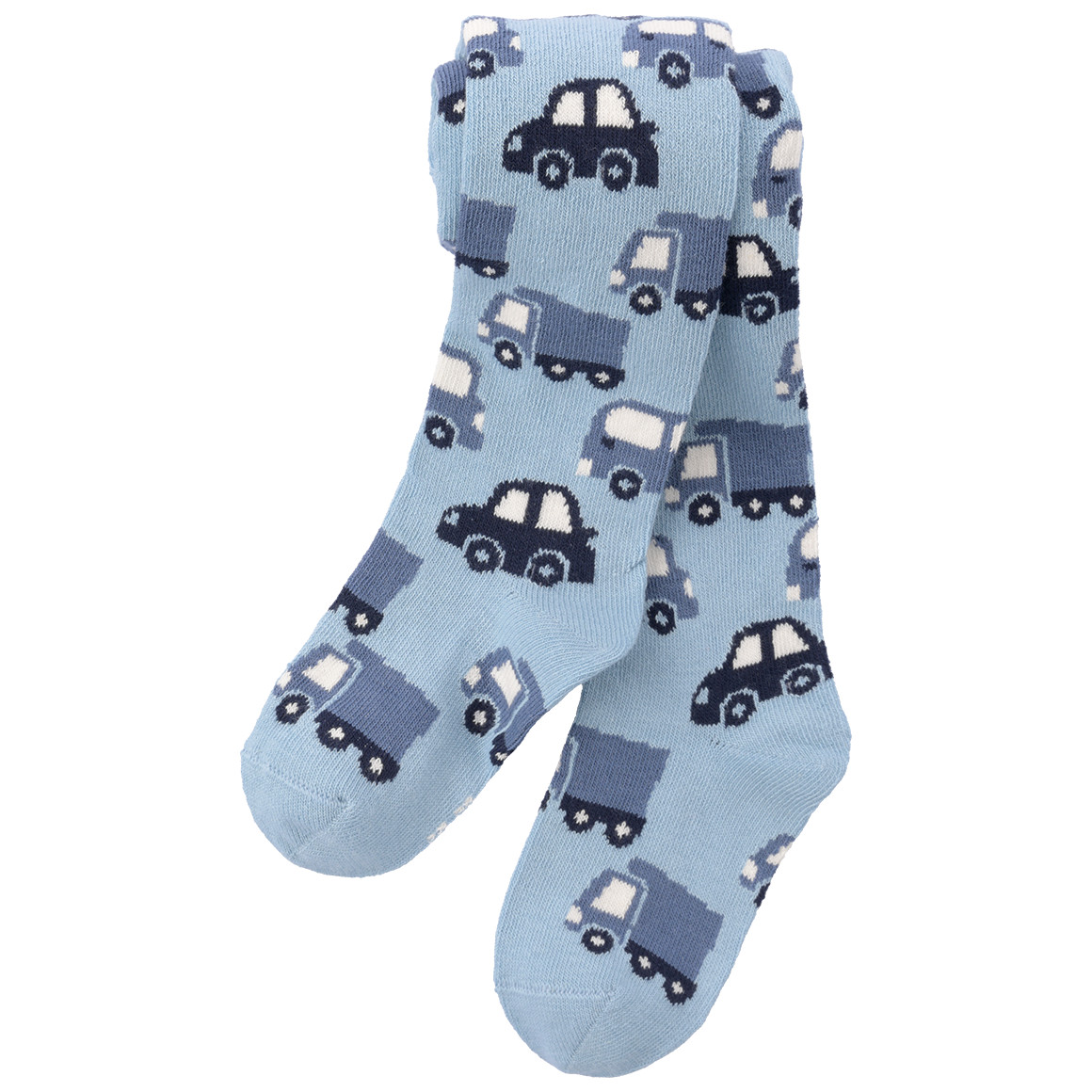 2 Baby Strumpfhosen mit Auto-Motiven