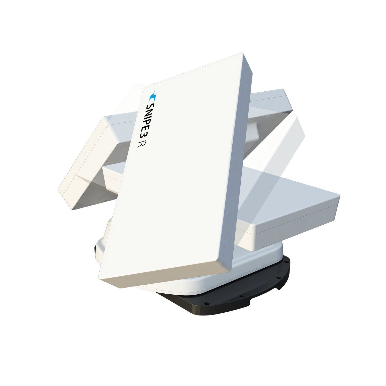 Selfsat Snipe 3 R Twin Fernbedienung GPS Vollautomatische Antenne Auto Skew Flachantenne (Antenne, Satelliten Antenne, Camping Sat Antenne, GPS, 4K UHD)