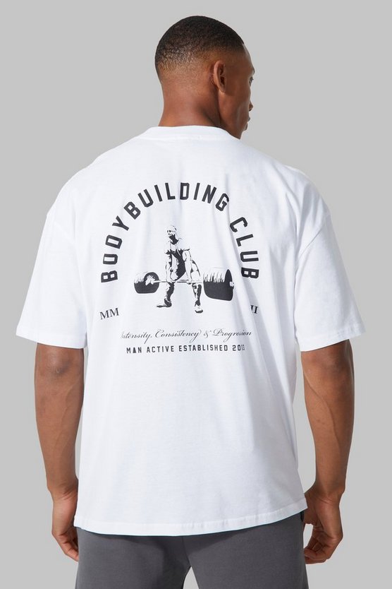 Man Active Oversize Body Building T-Shirt