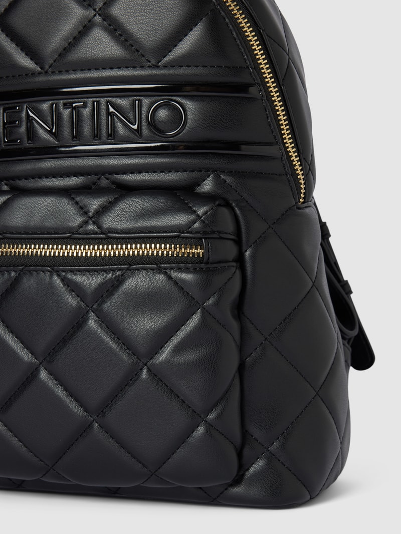 Rucksack mit Steppnähten Modell 'ADA' in schwarz