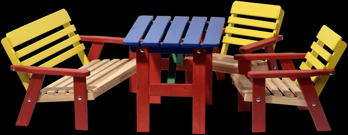 dobar Mehrfarbige Kindersitzgarnitur mit Tisch