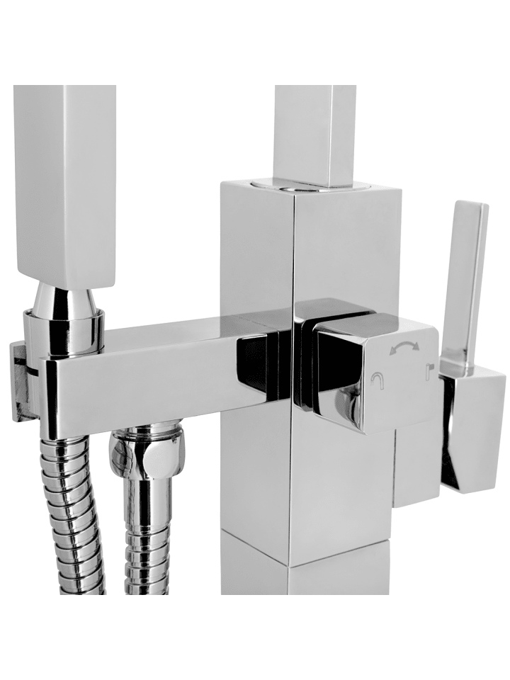 Beliani Wannenarmaturen RIBBON in Silber - (W) 15 x (H) 112 x (L) 23 cm günstig kaufen onesize