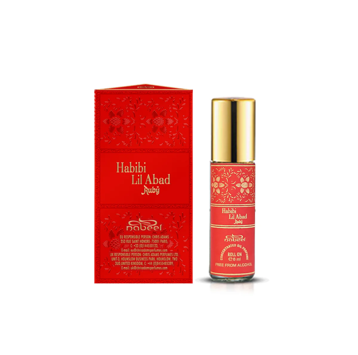 Uljni parfem Habibi Lil Abad Ruby Roll On Oil parfem - Huile de Parfum Unisex, Huile de Parfum, Parfum