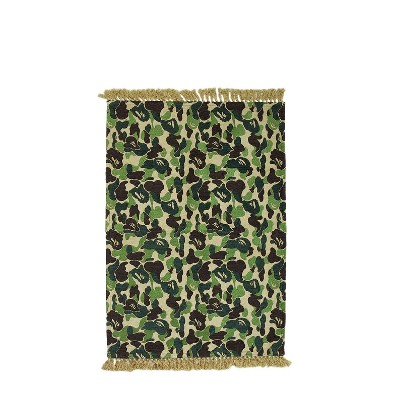 A Bathing Ape Abc Camo Rug 140 x 89 cm green