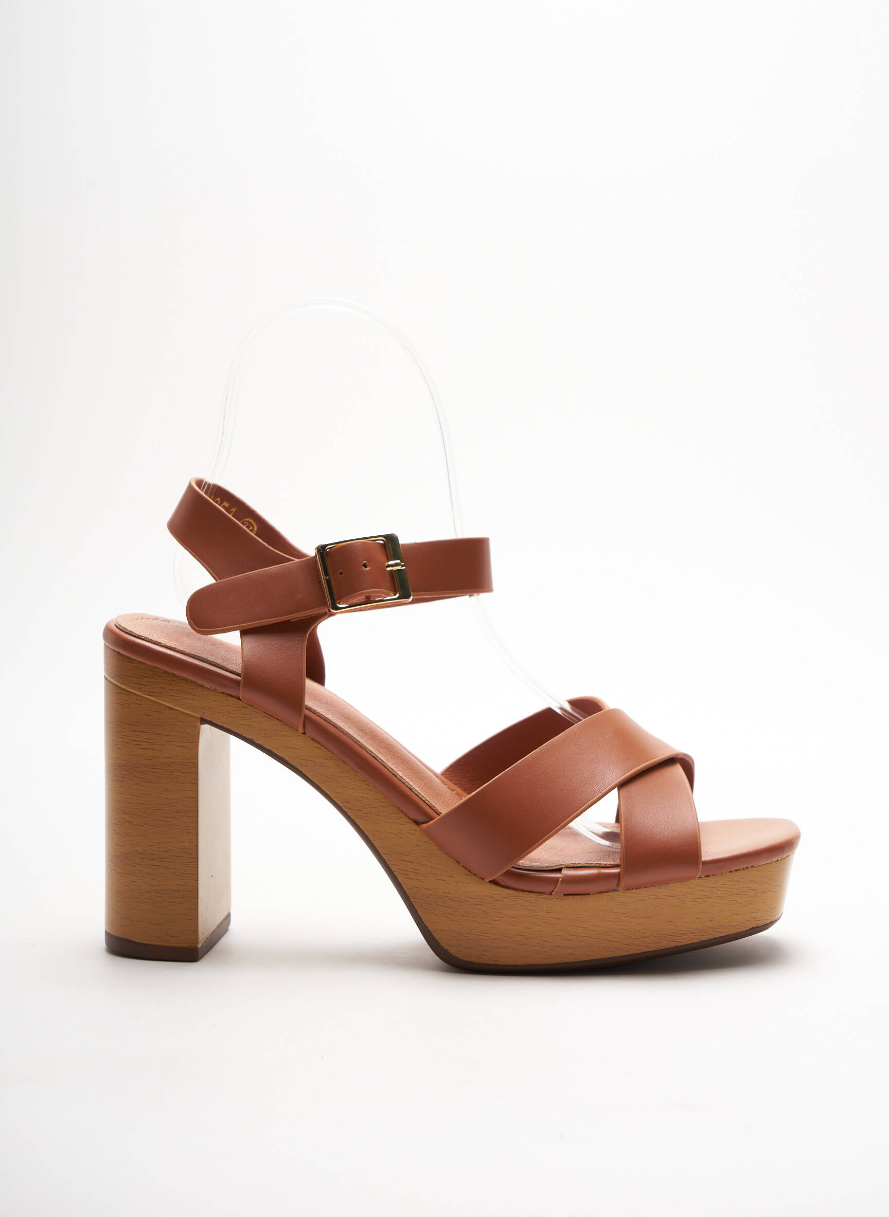 Ideal Shoes Sandales Nu Pieds Femme couleur marron