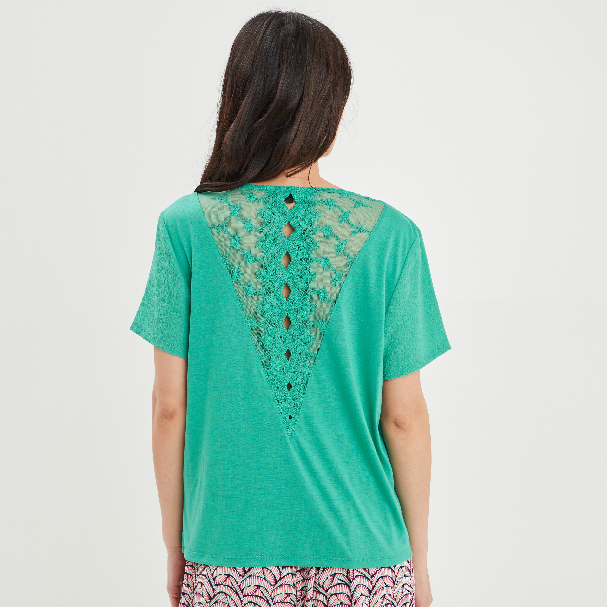 T-shirt à manches courtes vert femme | La Halle
