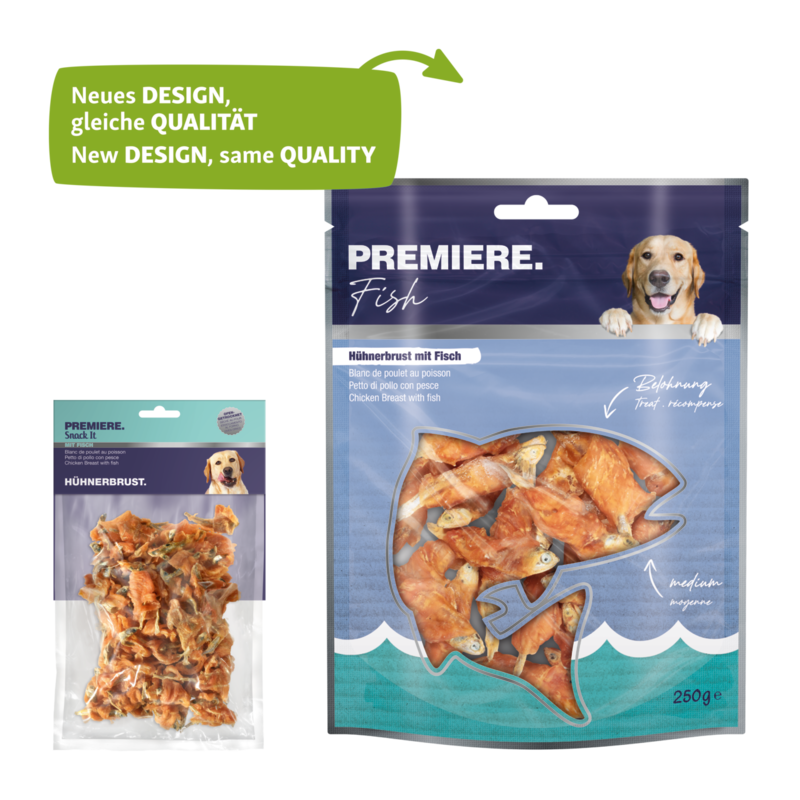 PREMIERE Snacks PREMIERE Hühnerbrust mit Fisch 250g