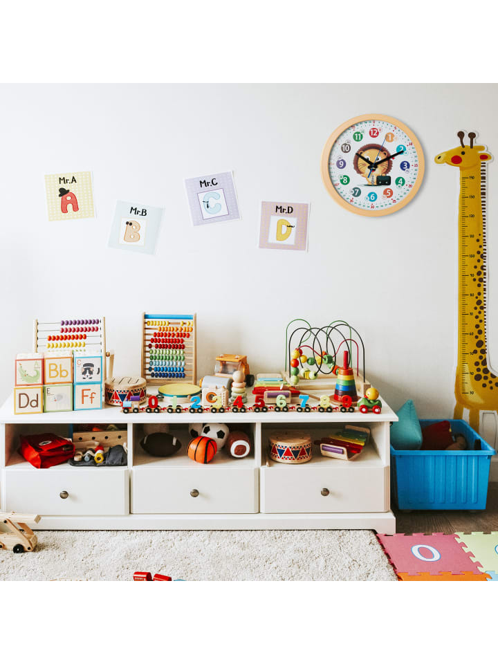 relaxdays Kinder-Wanduhr 