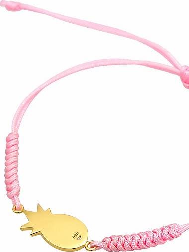 Elli Armband Kinder Ananas Bunt Nylon verstellbar 925 Silber