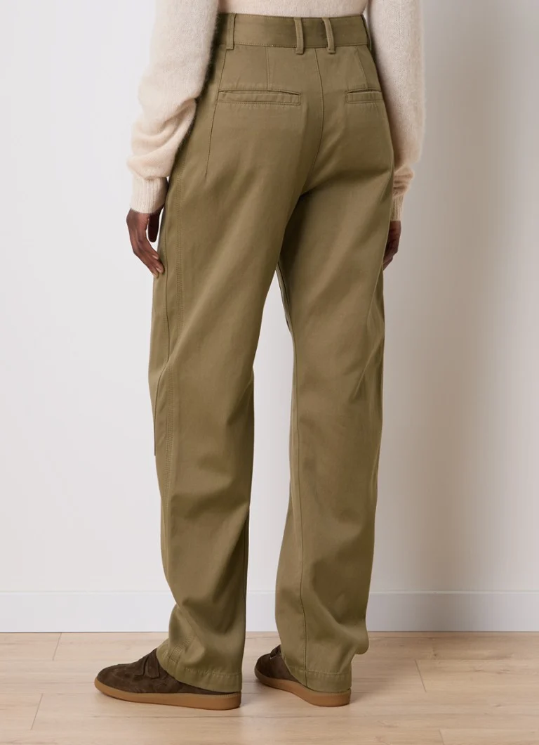 Pantaloni Isabel Marant Emmy a vita alta e gamba larga con tasche laterali