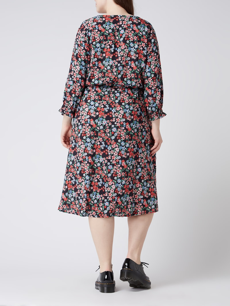 PLUS SIZE Kleid aus Viskose Modell 'Simoni' in marineblau