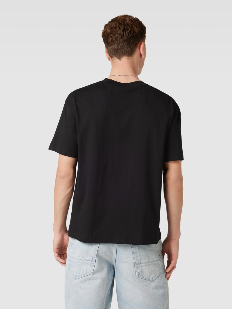 Oversized T-Shirt mit Label-Print Modell 'BLOCKING' in black