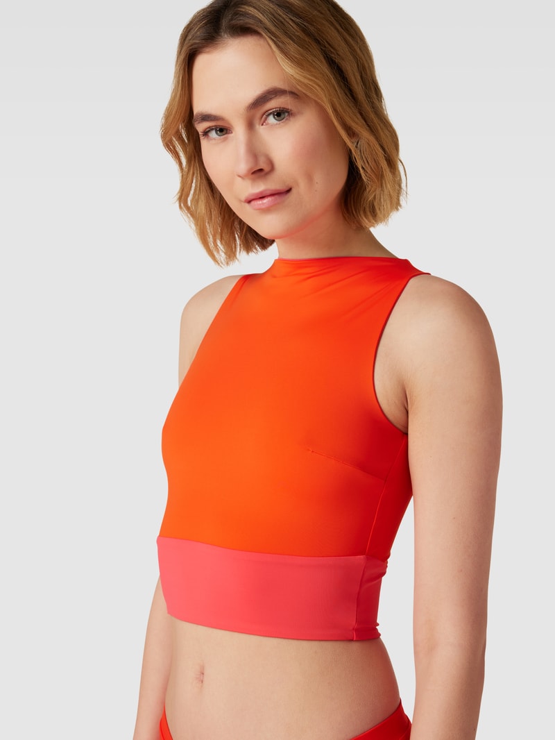 Bikini-Oberteil in Two-Tone-Machart in orange