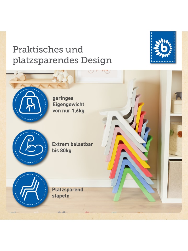 Bieco Spielwaren Kinderstuhl bis 80 kg belastbar in Blau günstig kaufen onesize