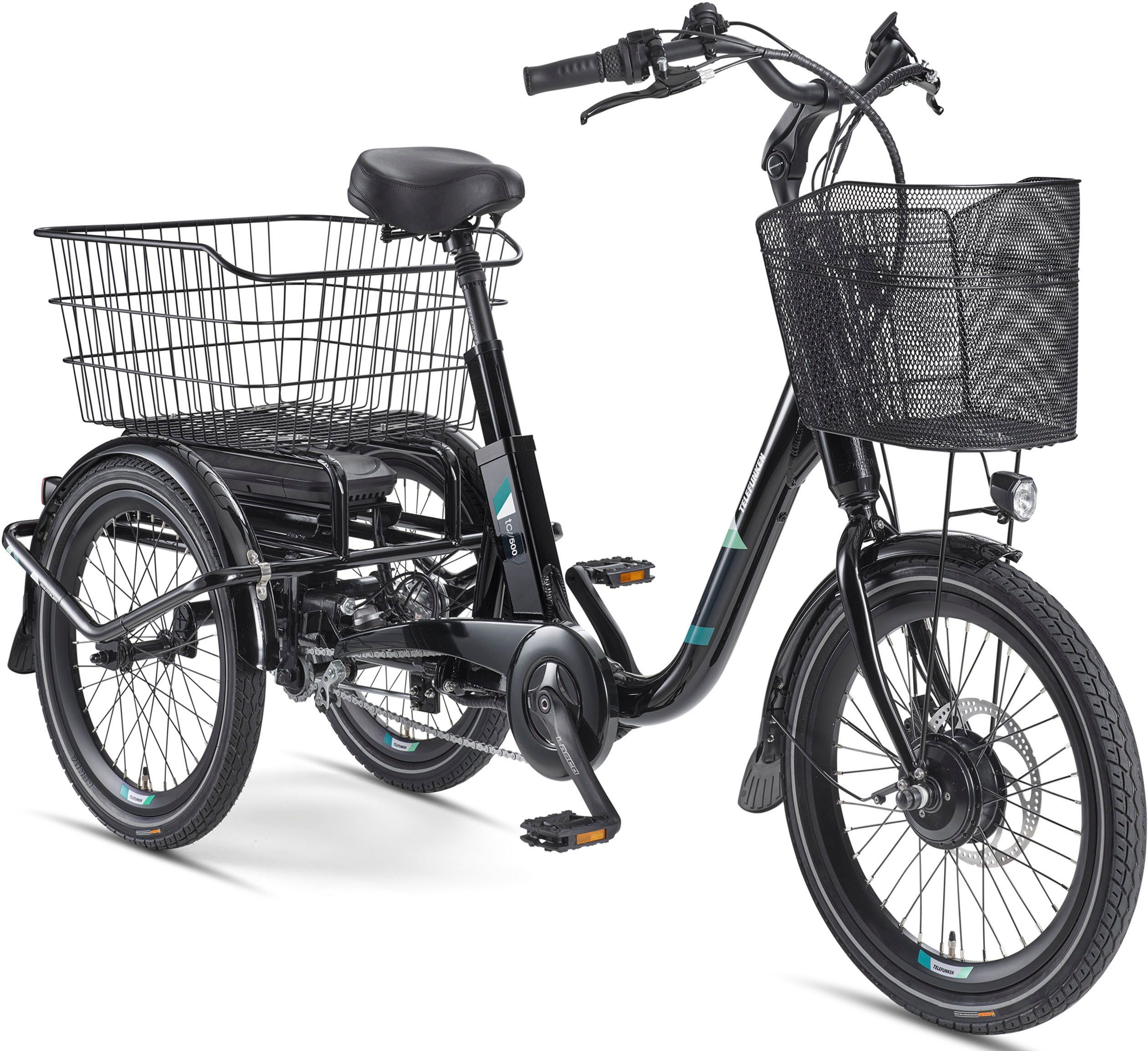 Telefunken E-Bike TC500, 3 Gang, Nabenschaltung, Frontmotor, 540 Wh Akku