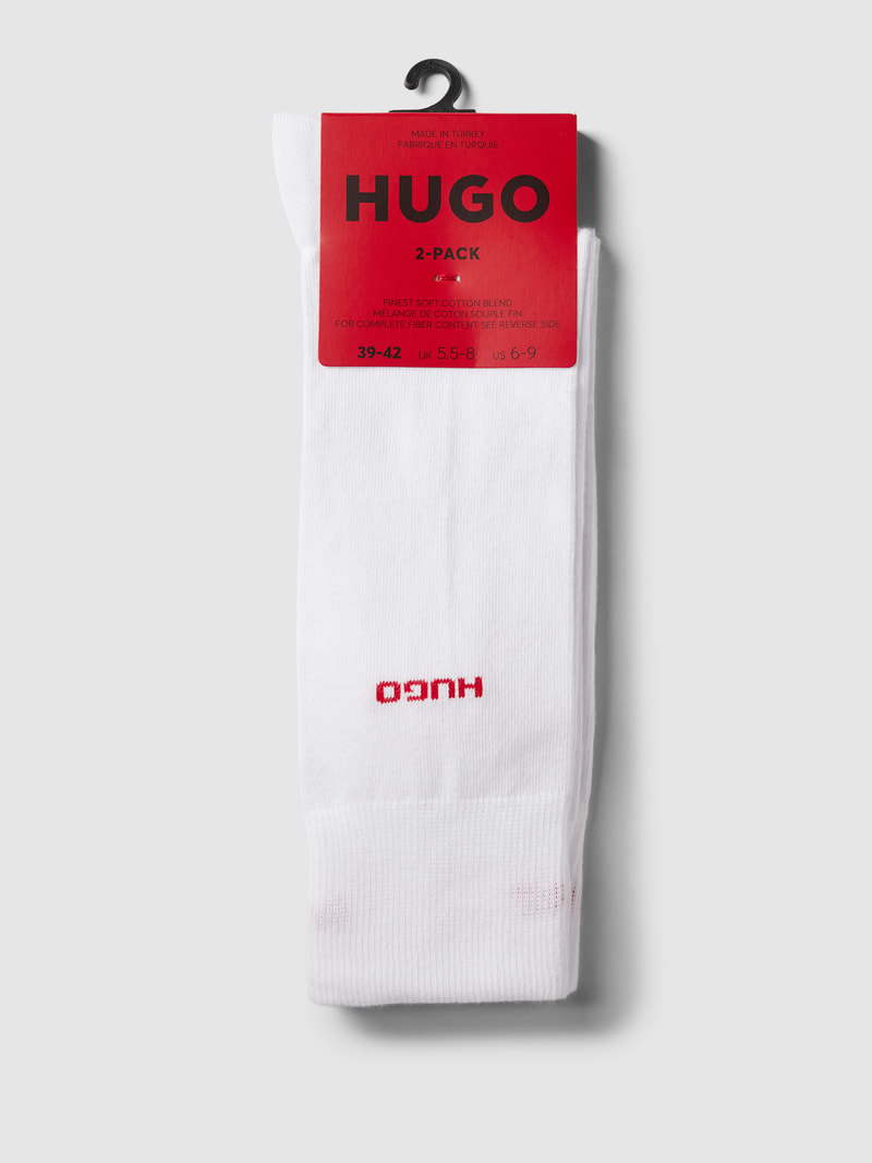 Socken mit Label-Detail im 2er-Pack in weiß