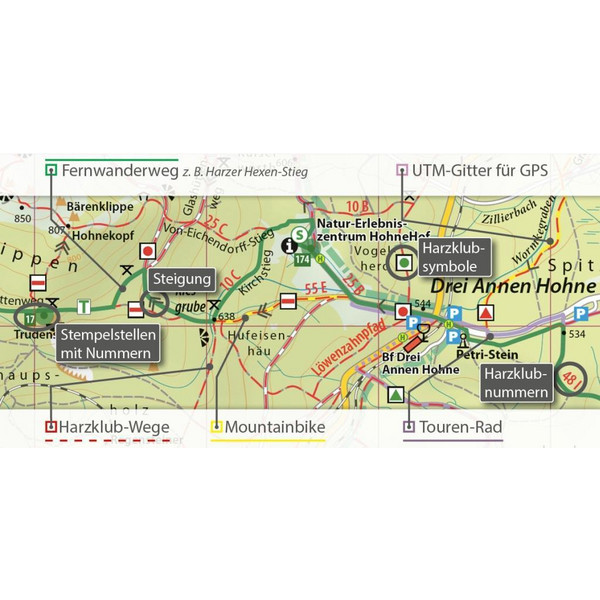 Ostharz 1 : 30 000 Wander- und Fahrradkarte - Fahrradkarte