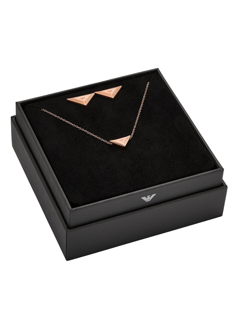 Emporio Armani Sentimental necklace and stud earrings set of 2 EGS3121SET