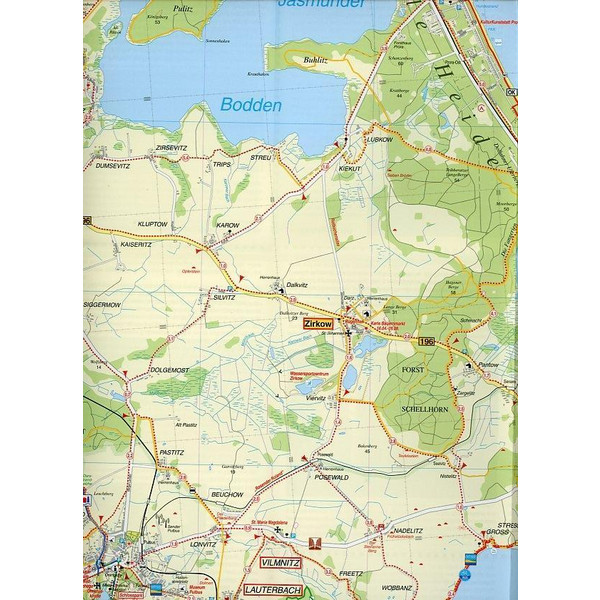 Insel Rügen: Bergen, Göhren, Baabe, Binz, Sellin und Umgebung Radwander- und Wanderkarte 1 : 35 000 - Wanderkarte