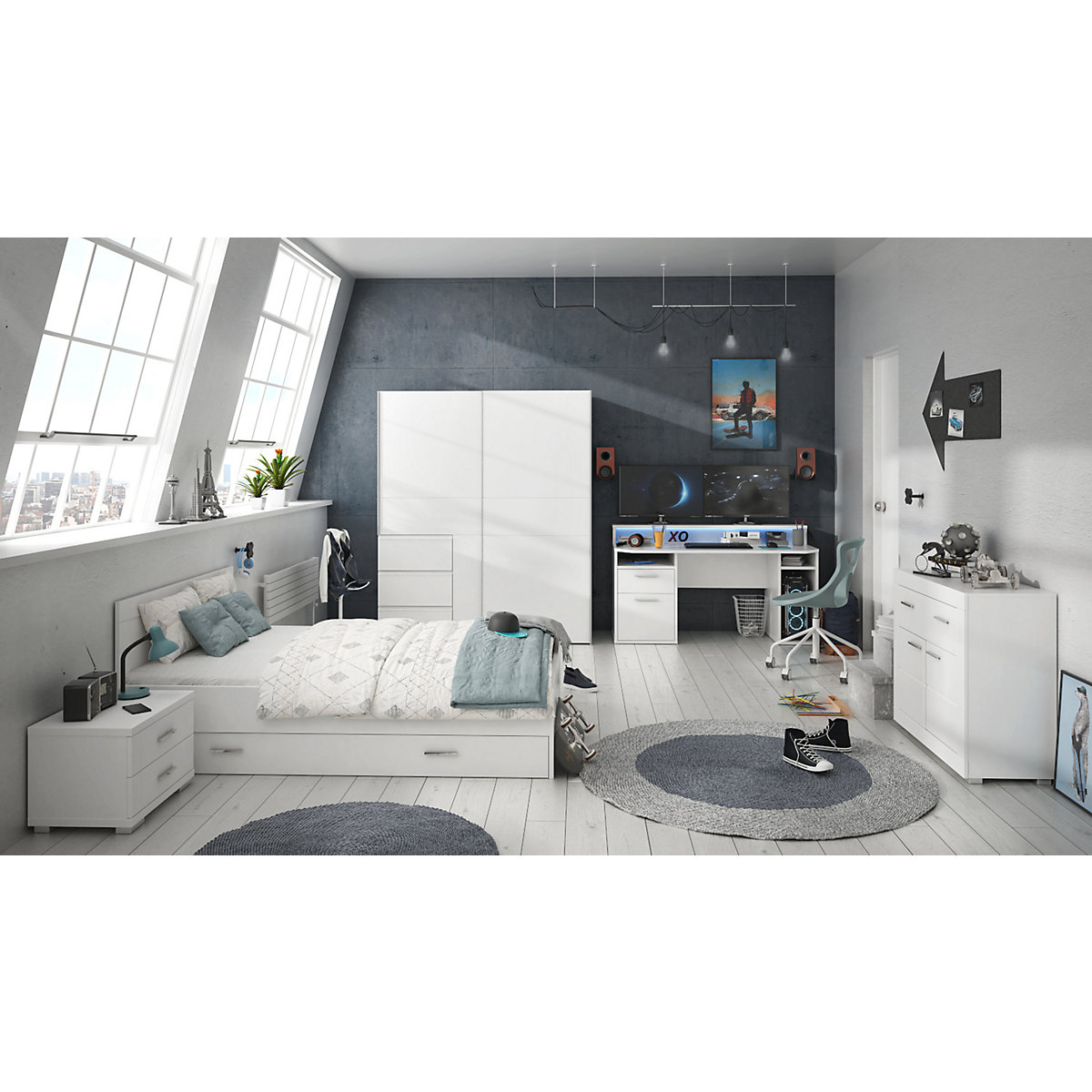 Jugendzimmer Set Gamingzimmer Tezaur 
