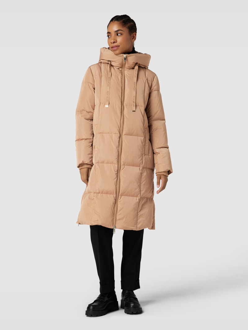 Daunenmantel mit Zweiwege-Reißverschluss Modell 'Nova Square' in camel
